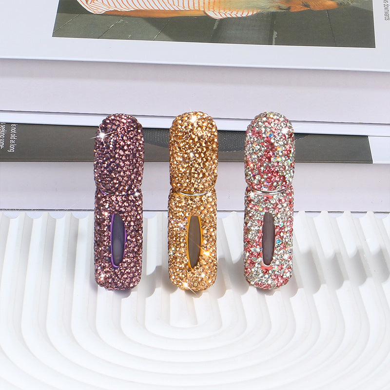 Luxury 5ml Diamond Perfume Bottle – Portable Refillable Travel Sprayer