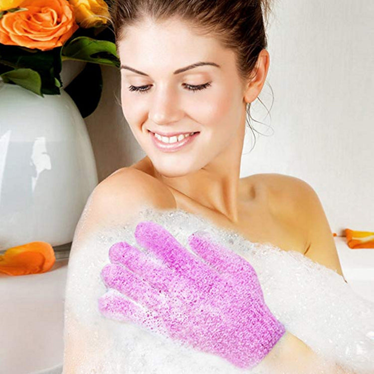 Smooth, Glowing Skin – Double-Sided Exfoliating Bath Gloves