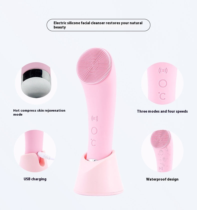 RadiantSkin Heated Facial Cleansing Brush for Daily Glow