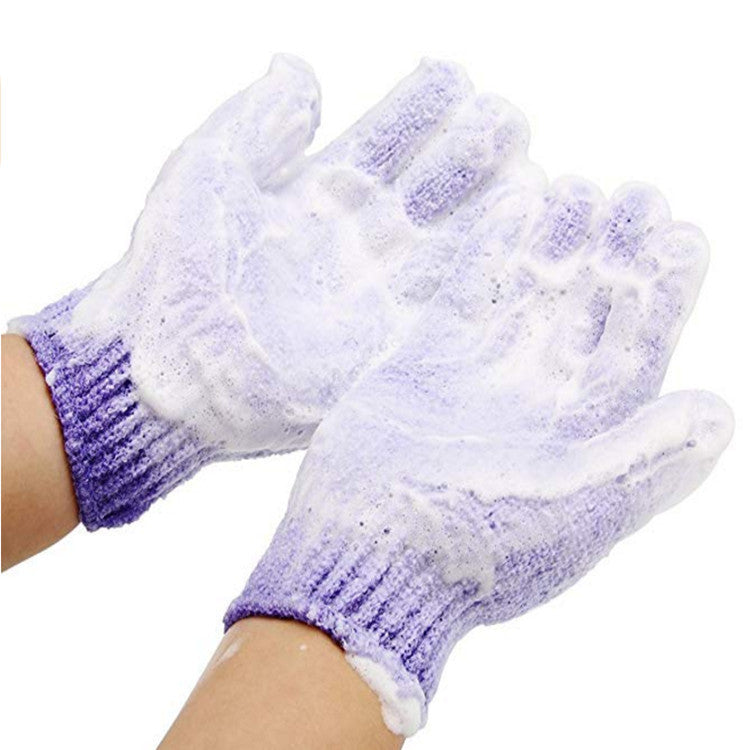 Smooth, Glowing Skin – Double-Sided Exfoliating Bath Gloves