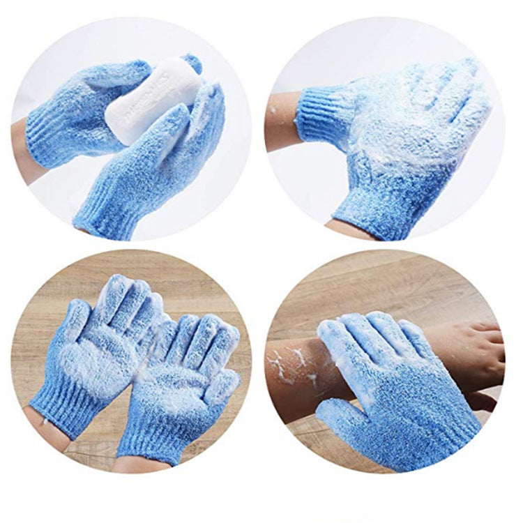 Smooth, Glowing Skin – Double-Sided Exfoliating Bath Gloves