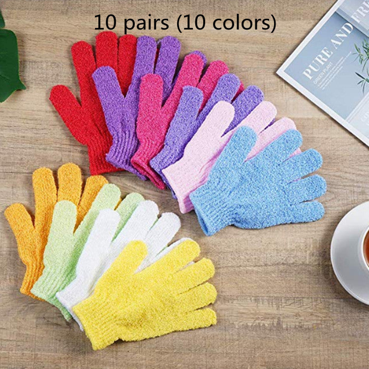 Smooth, Glowing Skin – Double-Sided Exfoliating Bath Gloves