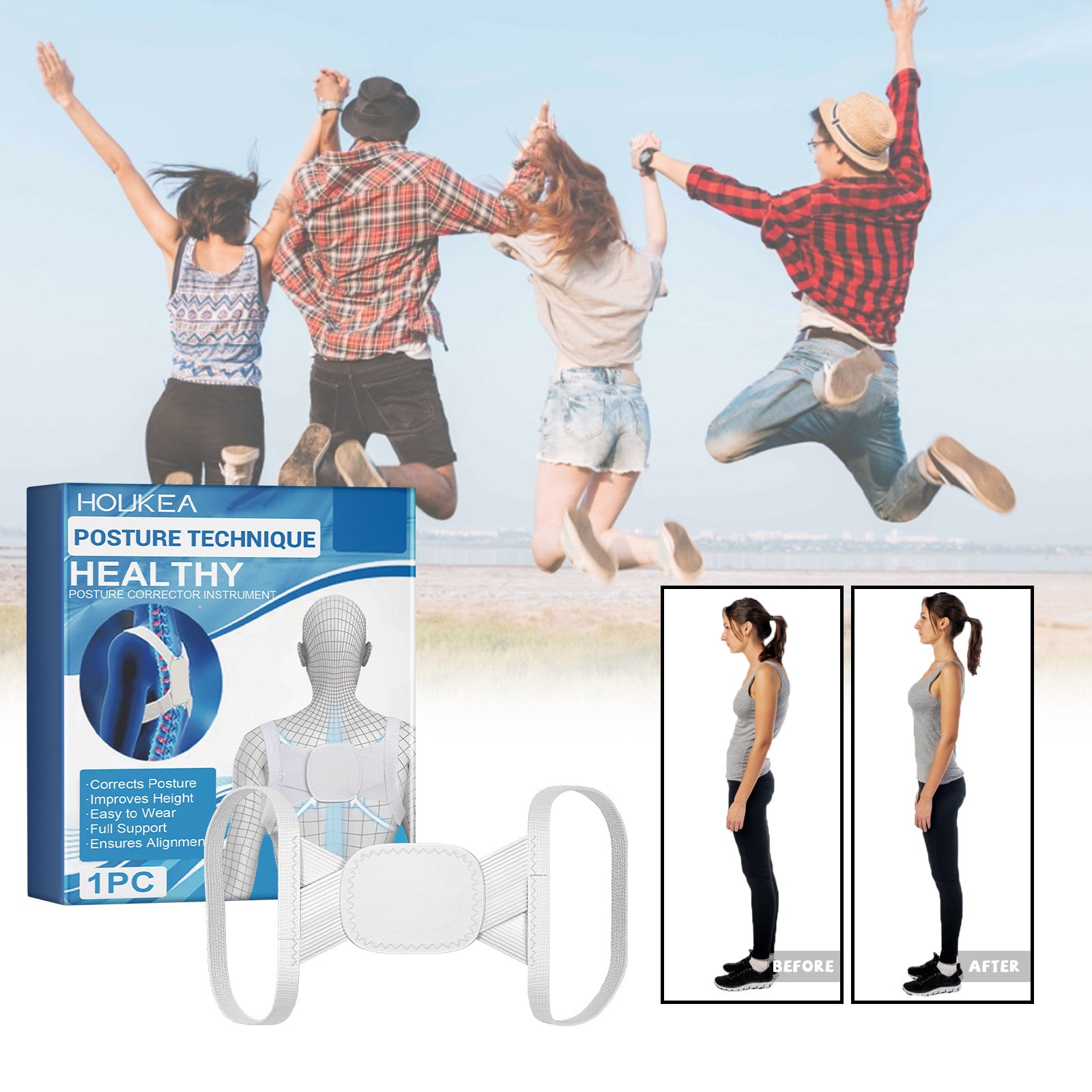 Comfort Posture Corrector Belt for Daily Back Support