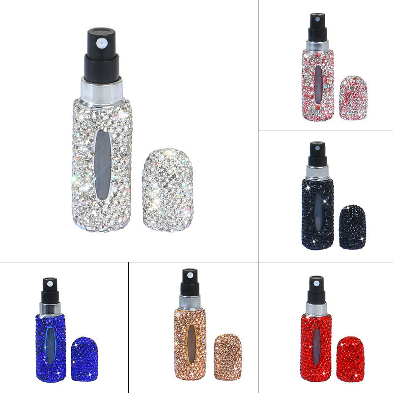 Luxury 5ml Diamond Perfume Bottle – Portable Refillable Travel Sprayer
